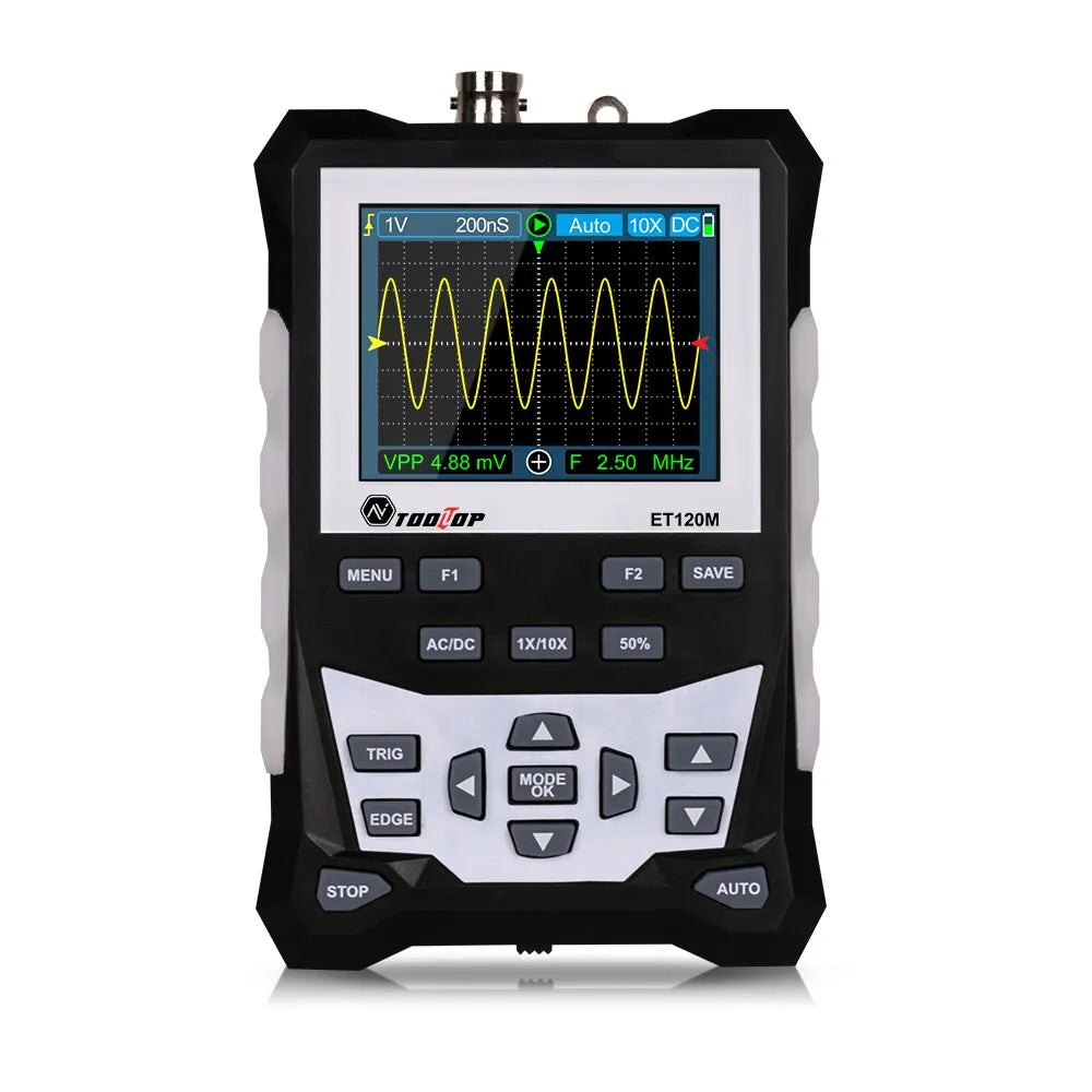 TOOLTOP ET120M 120MHz Handheld Digital Oscilloscope 1Mhz Square Wave S