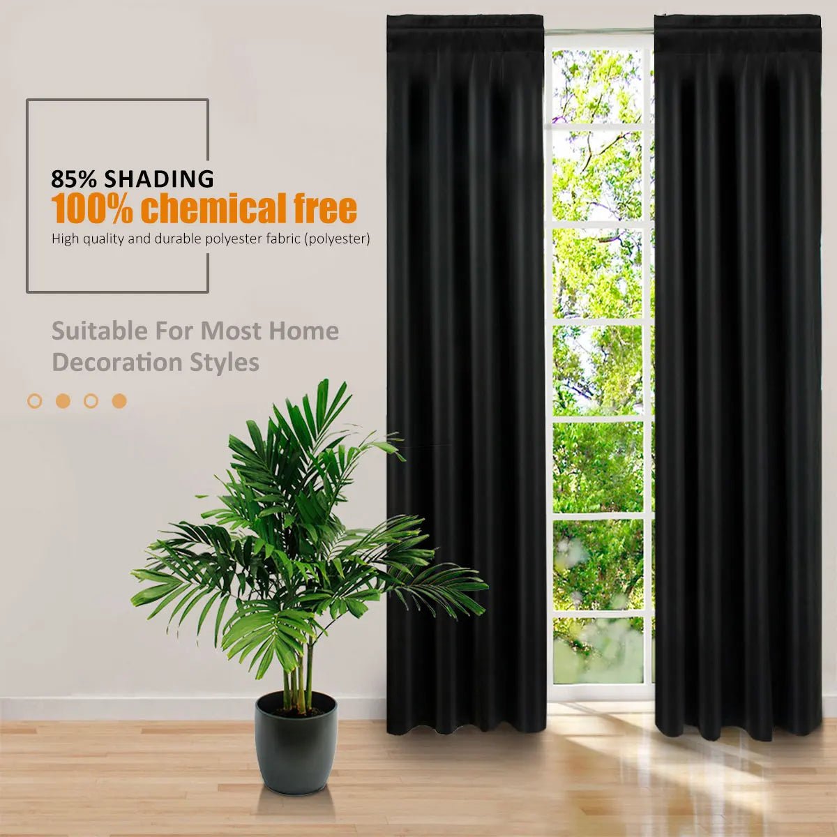 Door Curtains Polyester Blackout Window Curtain in USA