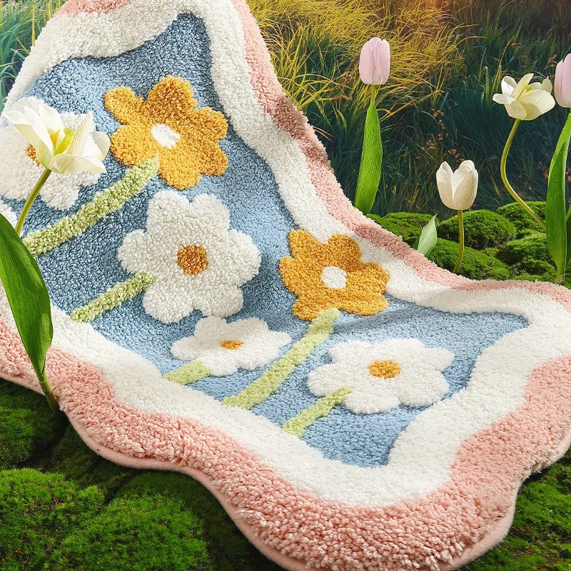 Bathroom Rug Soft Pink Cute Bath Mat Absorbent Microfiber in USA.