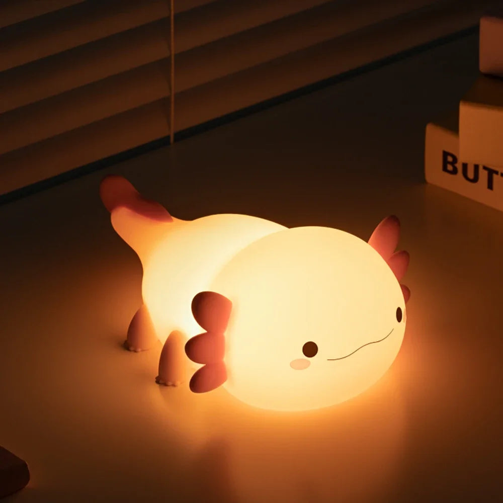 Novelty Silicone Axolotl Night Light Rechargeable in USA