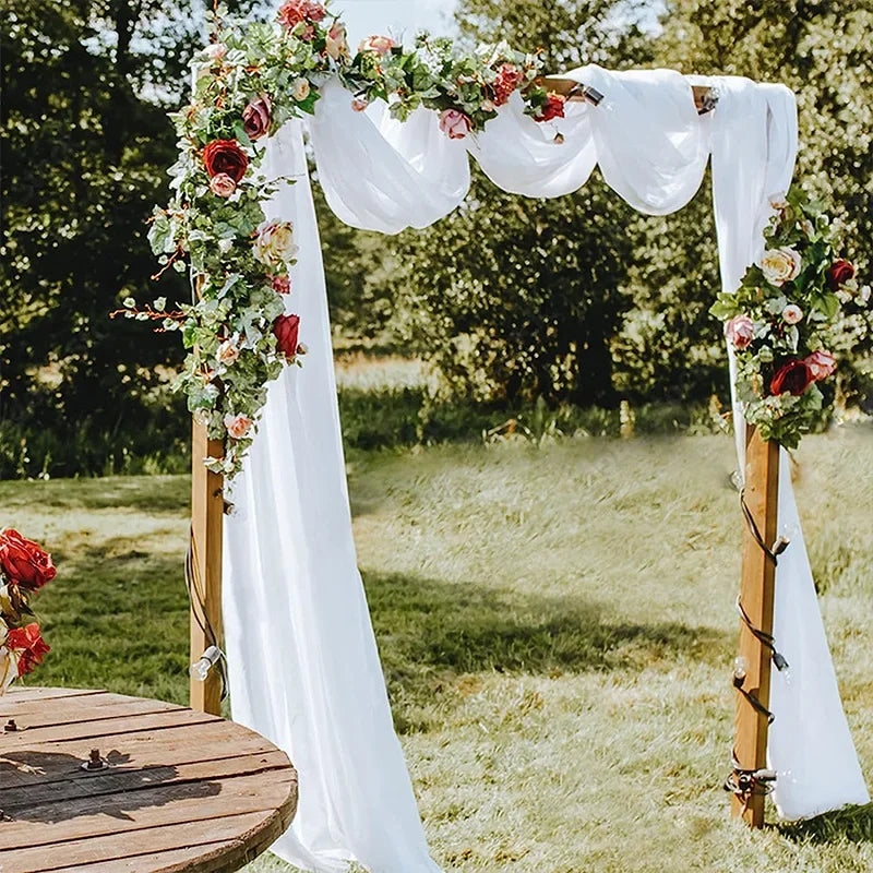 White Wedding Arch Draping Fabric Chiffon Fabric Drape in USA