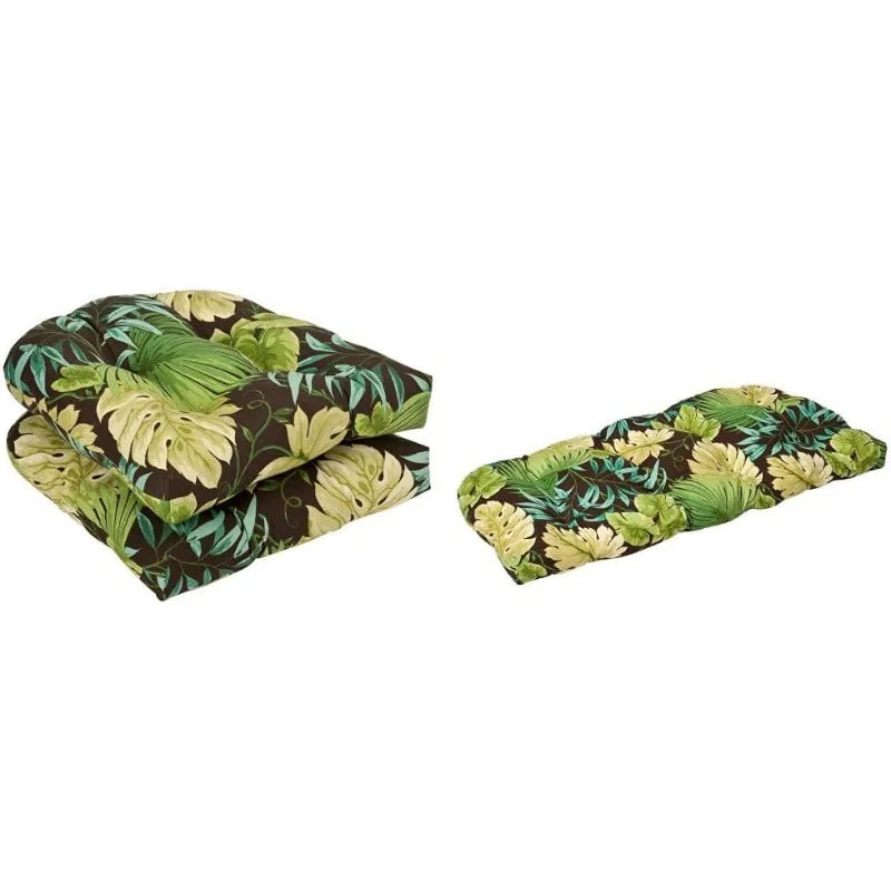 353289 Outdoor/Indoor Tropique Peridot Tufted Seat Cushions