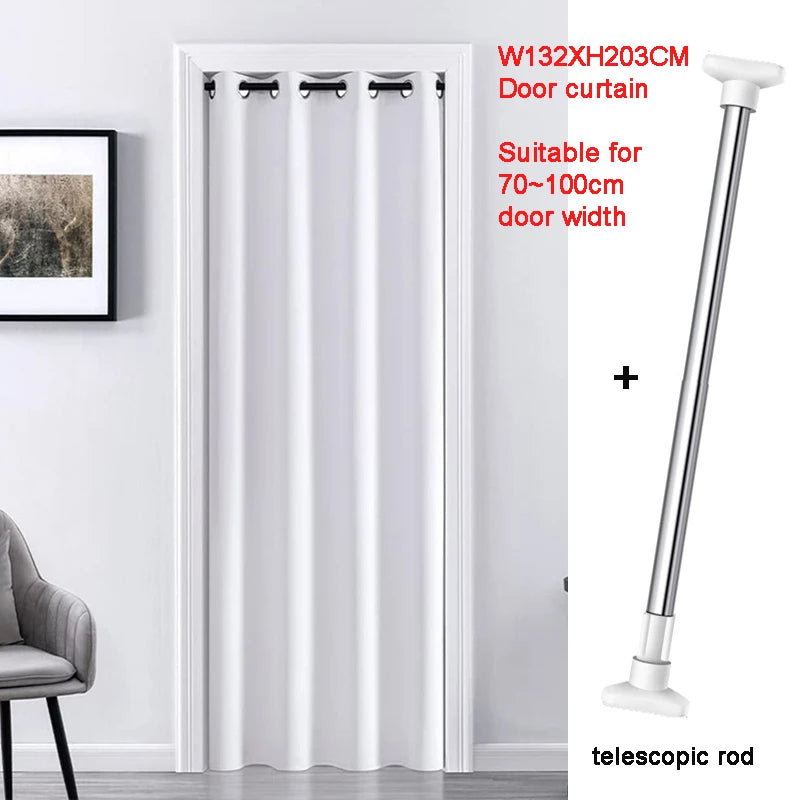 Pure White Blackout Curtain for Doorway Privacy Thermal Insulated in USA