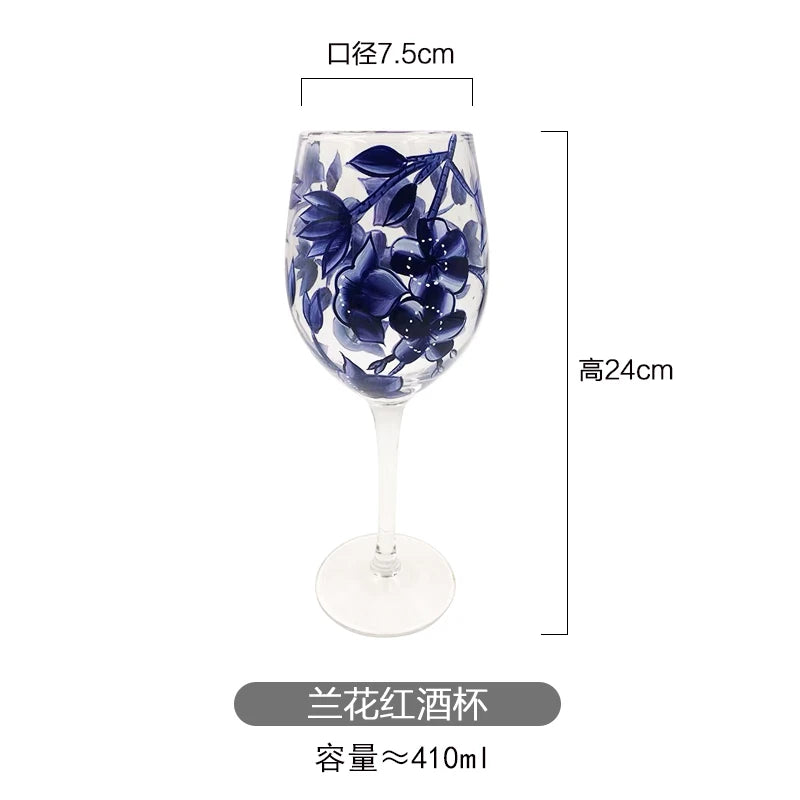 Hand Painted Wine Glass, Champagne Cup, Goblet, Crystal Cups in USA.