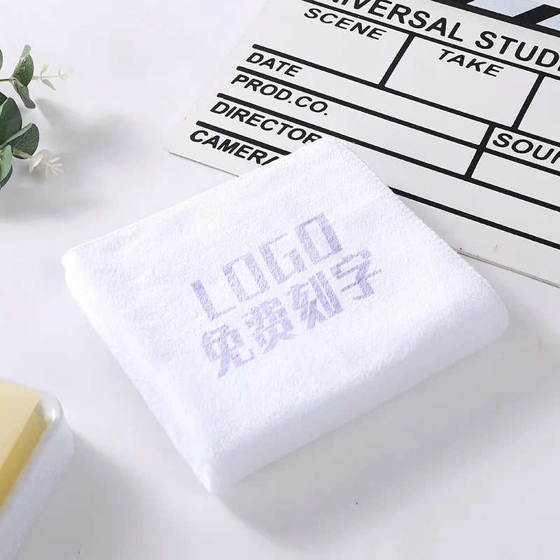 Custom LOGO Towel Free Laser Embossing Lettering Microfiber