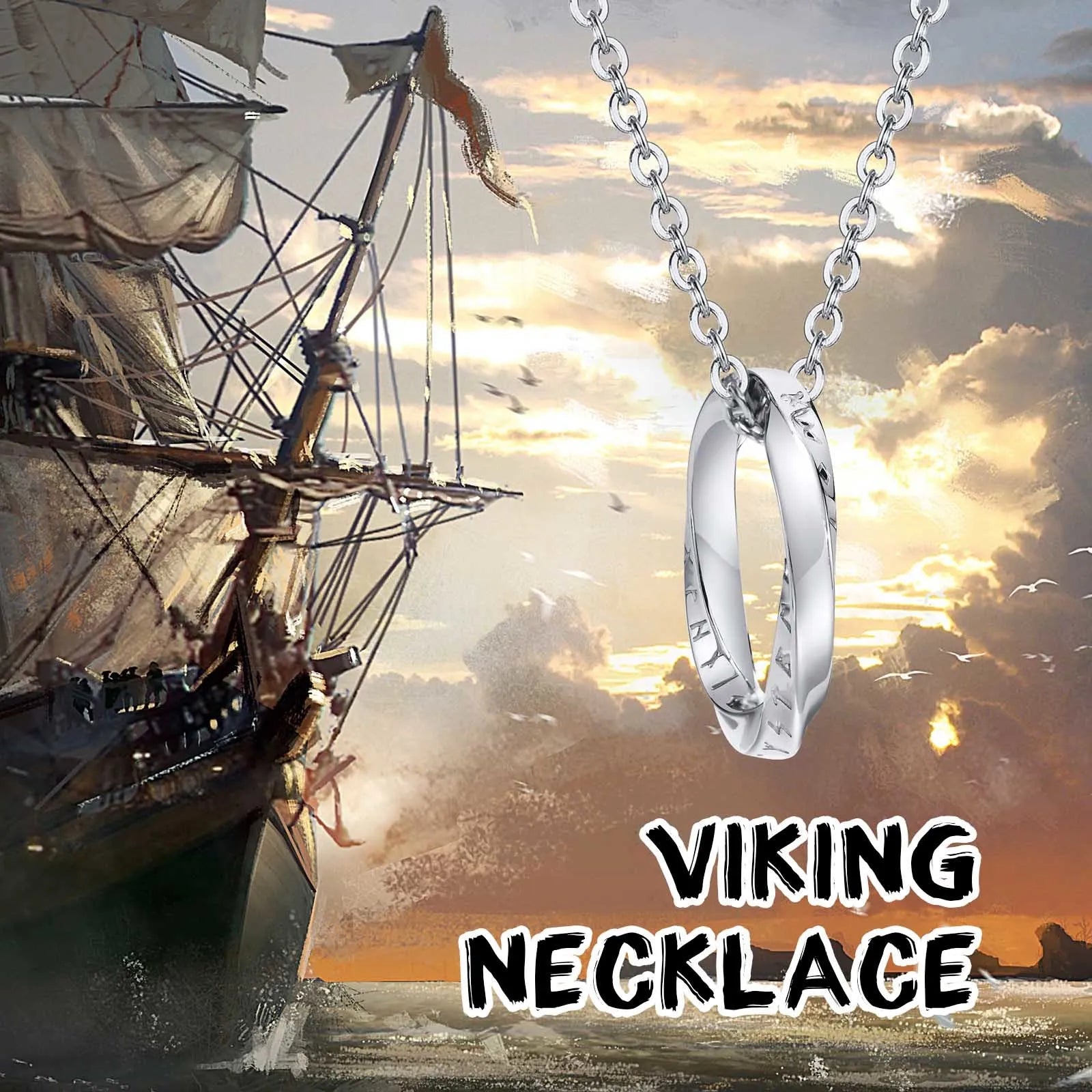 Vnox New Trendy Norse Viking Necklaces in USA