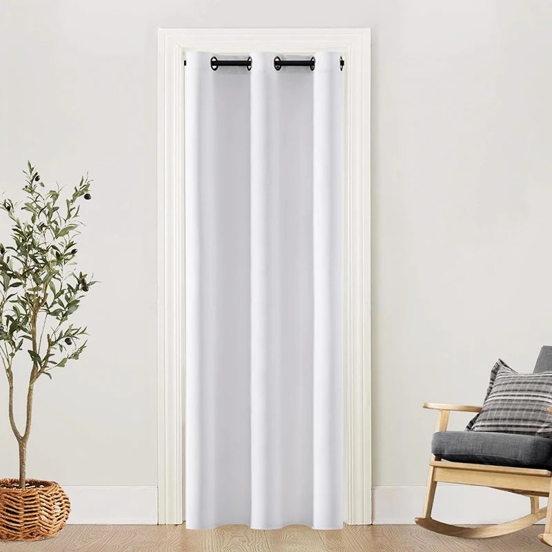 Pure White Blackout Curtain for Doorway Privacy Thermal Insulated in USA