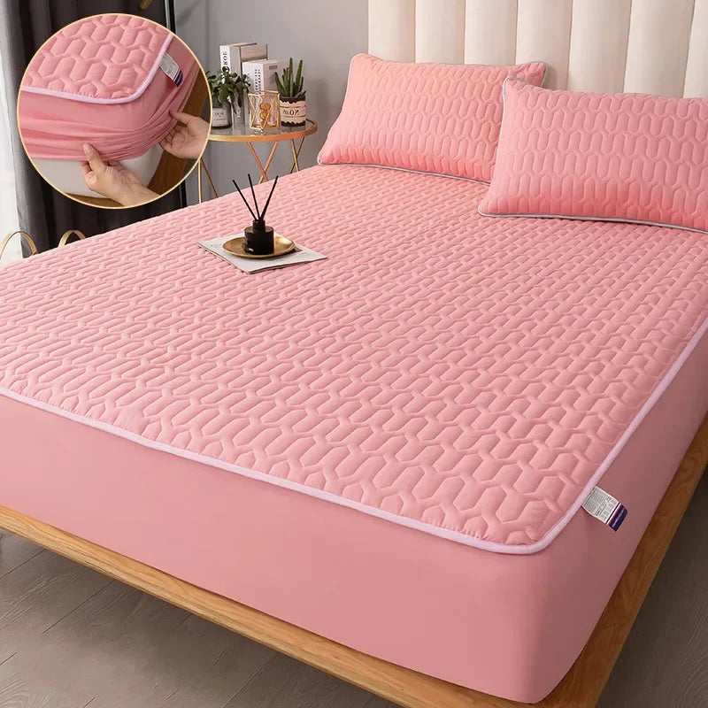 Thicken Mattress Cover Thick Quilted Stitched Bed Linen in USA.