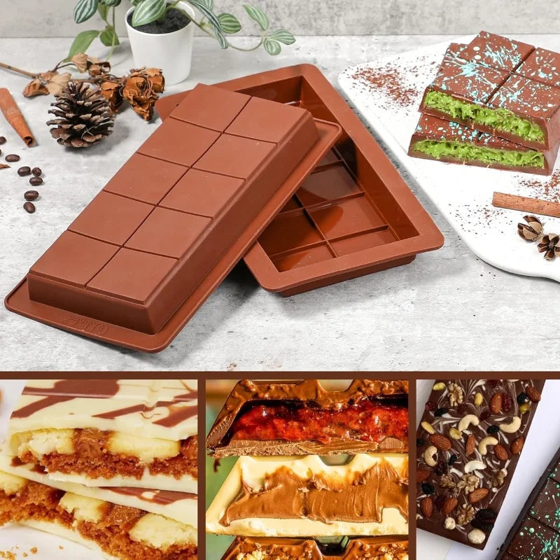 Chocolate Bar Molds Silicone Bars Break Apart Wax Melt in USA