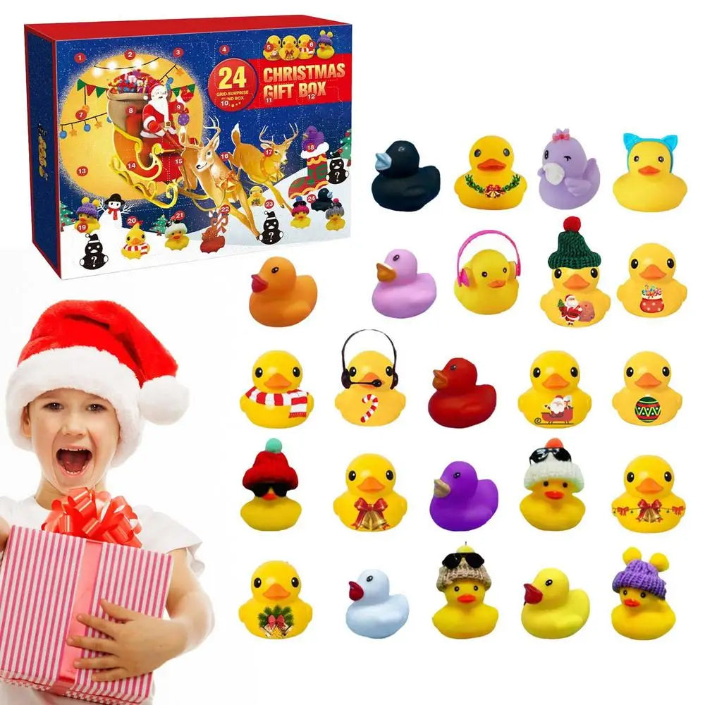 Christmas Rubber Ducks Holiday 24 Days Countdown Advents Calendar Styl