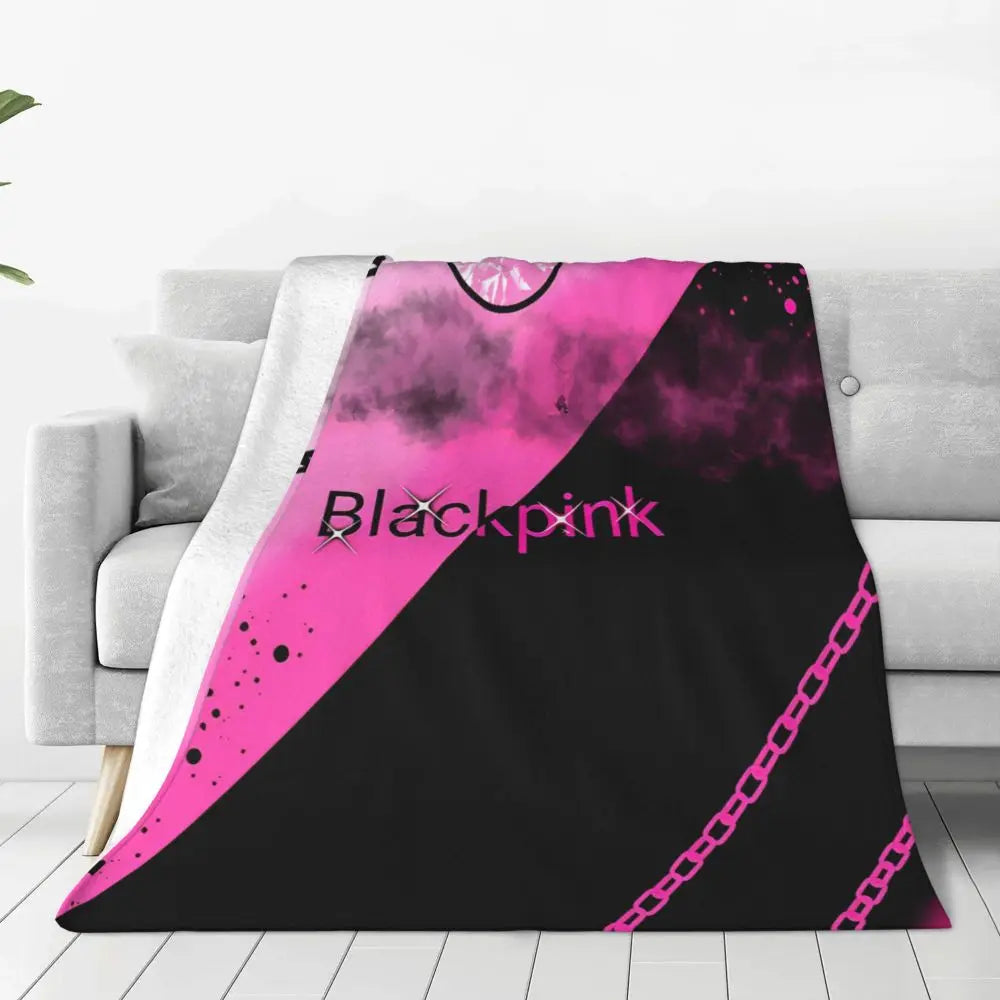 Music Idol Black-Pinks Girl Blankets Flannel All Season in USA