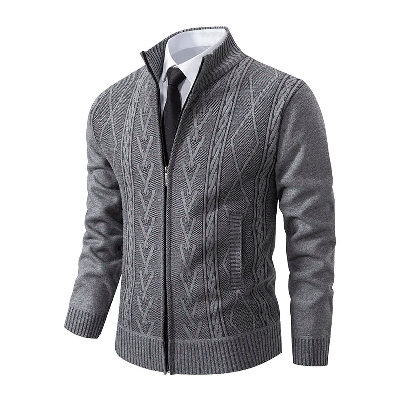 new cashmere padded warm casual men's knitted sweater coat in USA