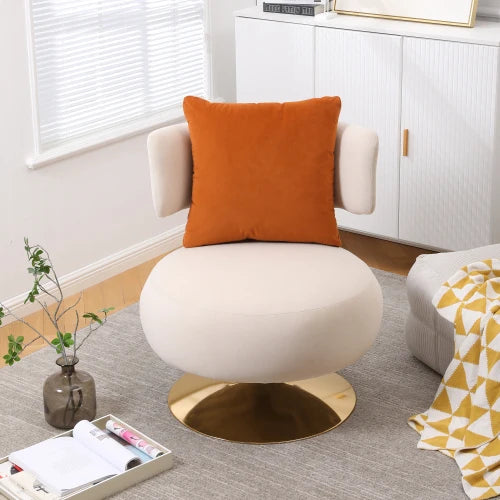 Swivel Accent Chair Armchair, Round Barrel Chair Fabric in USA.