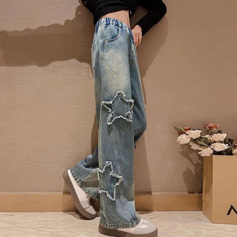 IENENS High Waist Jeans Girl Straight Loose in USA