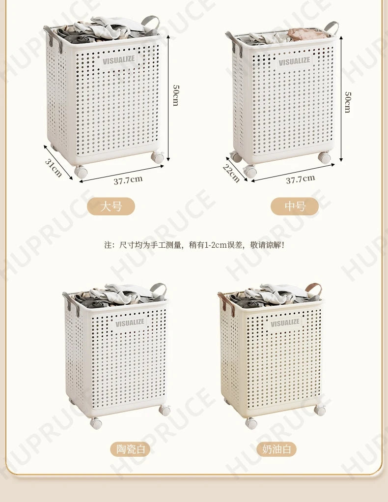 Foldable Laundry Basket hamper casters Washing Clothes in USA