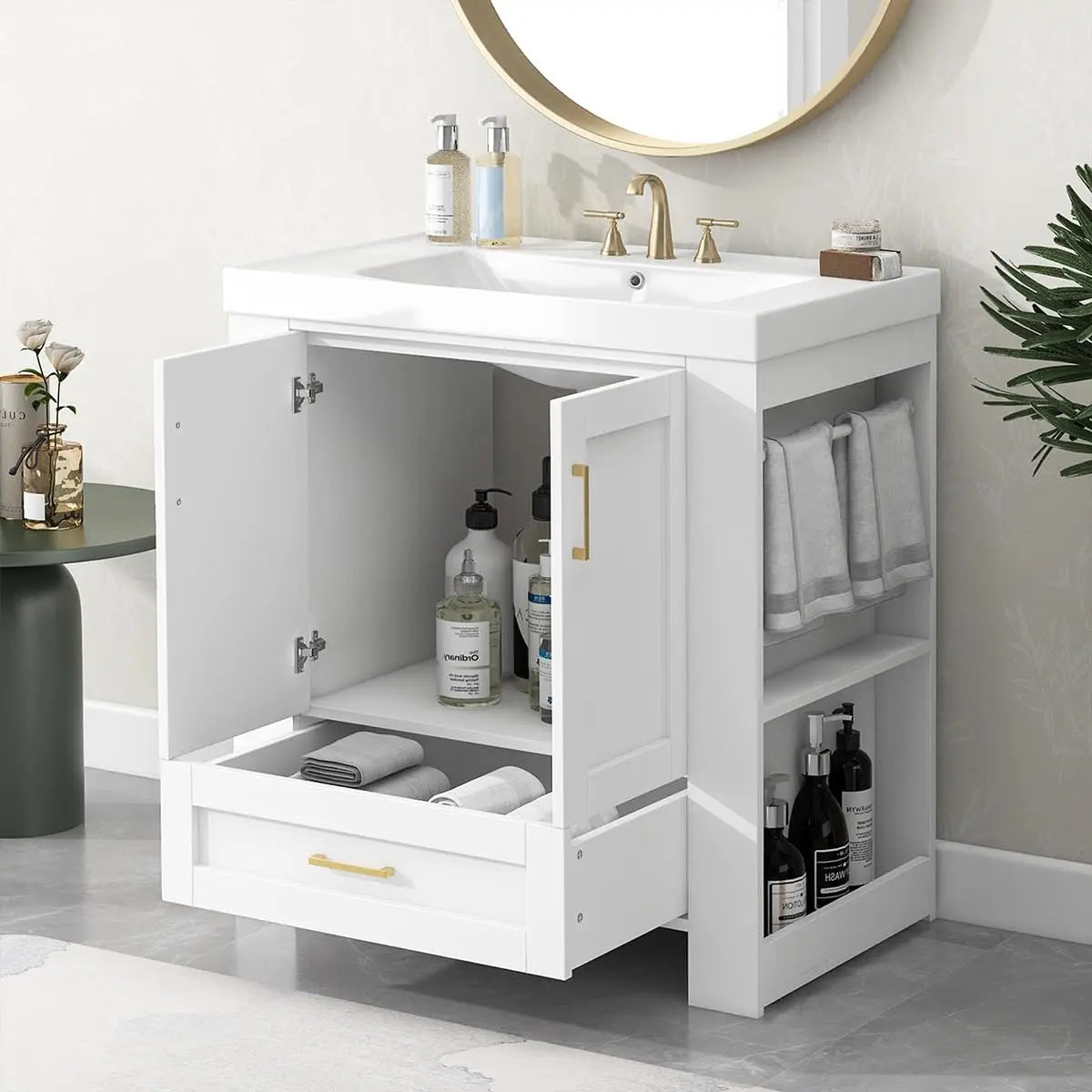 Bathroom Organizers, Bathroom Vanity With Sink, Freestanding in USA.