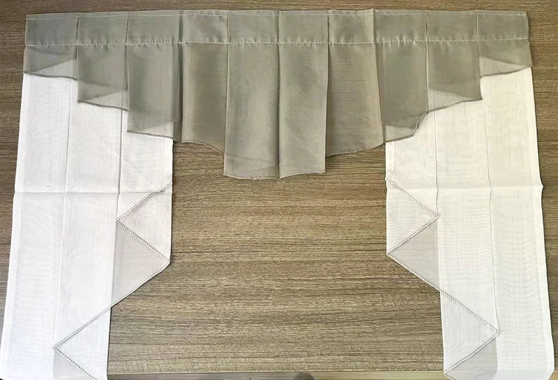 Junwell Polyester Sheer Fashion Pleated Roman Kitchen Curtain in USA