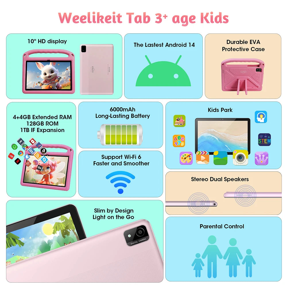 Tablet Kids Android Octa Core Children Tablets IN USA.