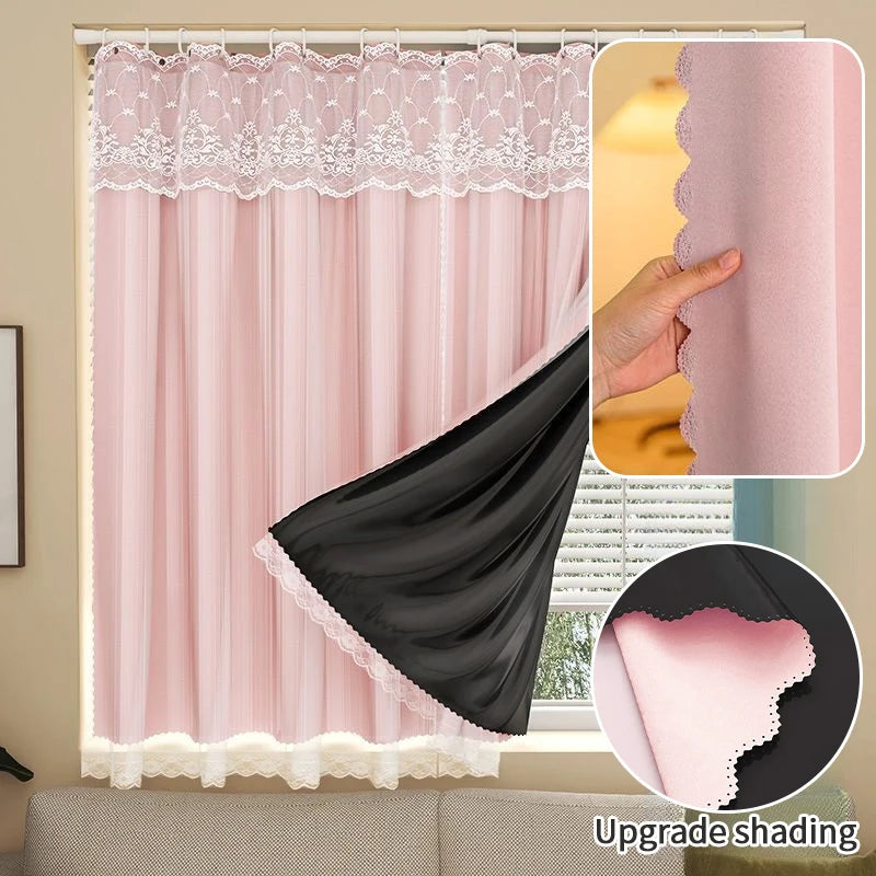 Ins Lace Curtains Window Hanging Curtains Living Room Bedroom in USA.