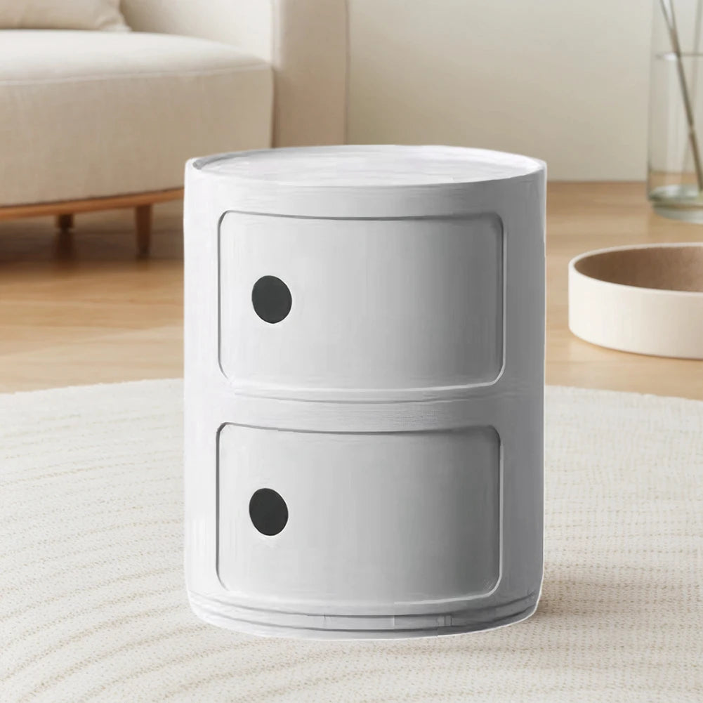 layer Nordic Round Bedside Table Bedroom Cute IN USA.