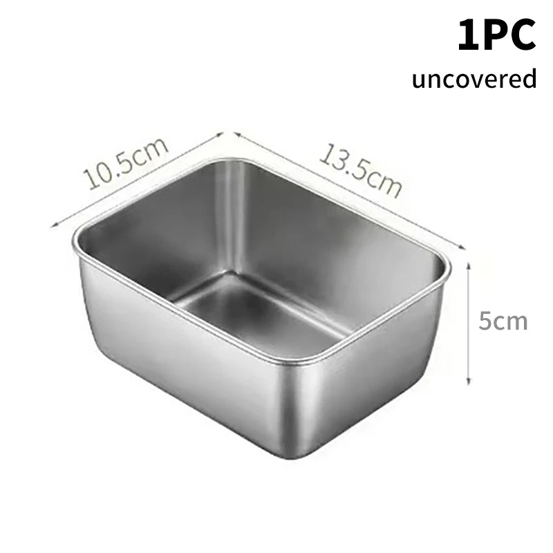 Stainless Steel Refrigerator Food Storage Box With Plastic in USA.