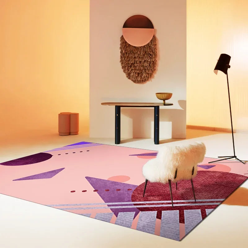 Pink Light Luxury, Nordic Style Living Room Rugs Sofa Coffee in USA.