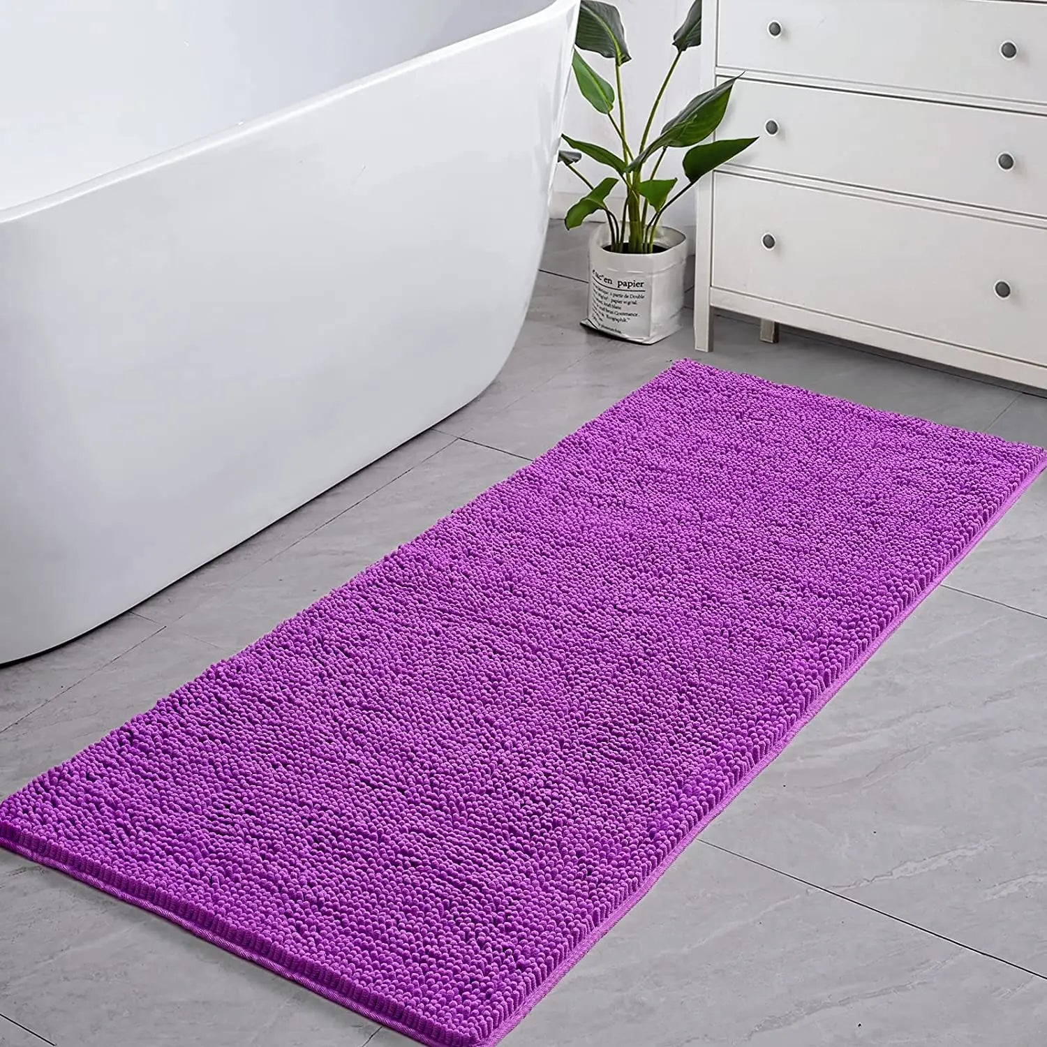 Non-slip super absorbent Bath mat Soft pile Foot mat Bathroom