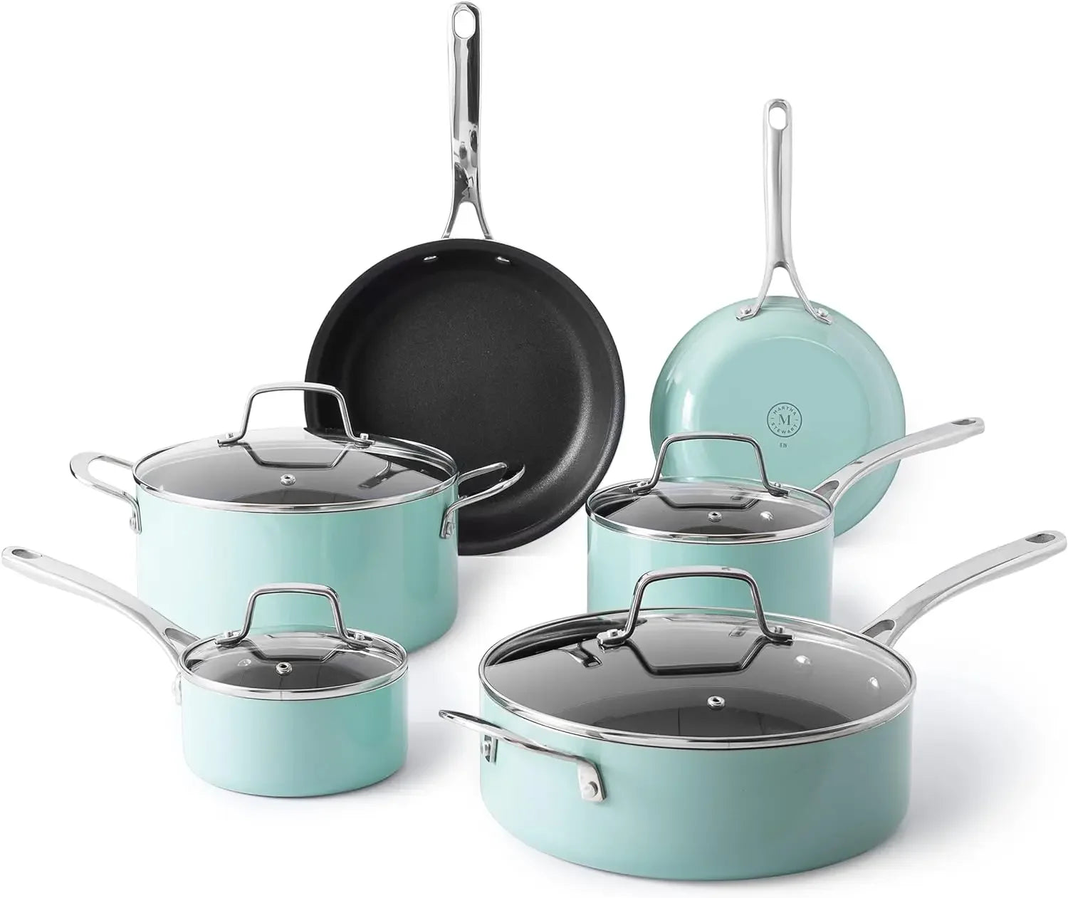 Martha Stewart Lockton 14 Piece Premium Non-Stick Heavy-Gauge Aluminum