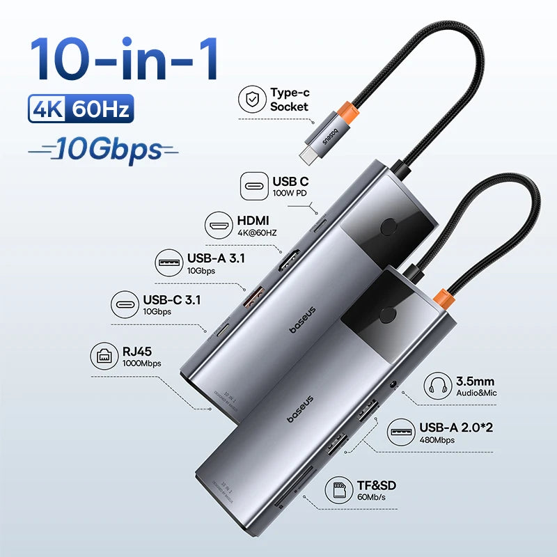 Baseus USB Hub Type C to HDMI-compatible USB IN USA.