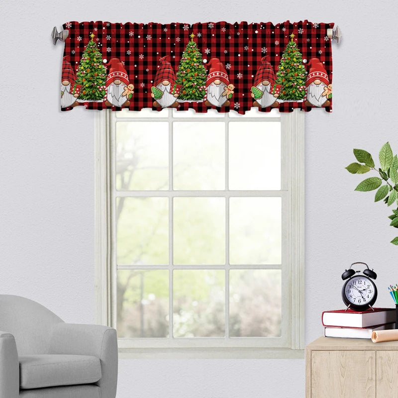 Christmas Window Curtain Christmas Valance Decoration Bedroom in USA