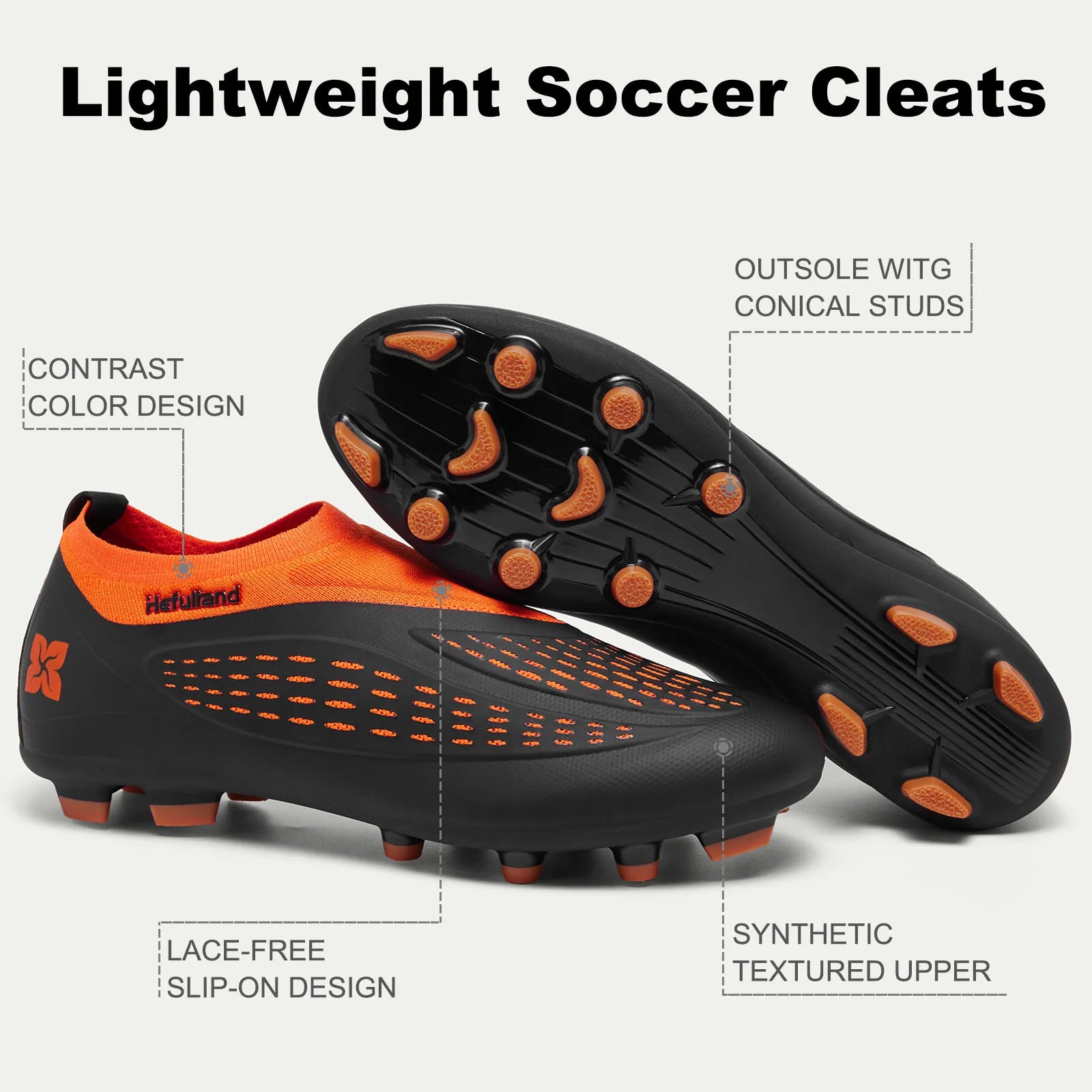 Men's Soccer Cleats Professional Breathable Outdoor Athletic Training 