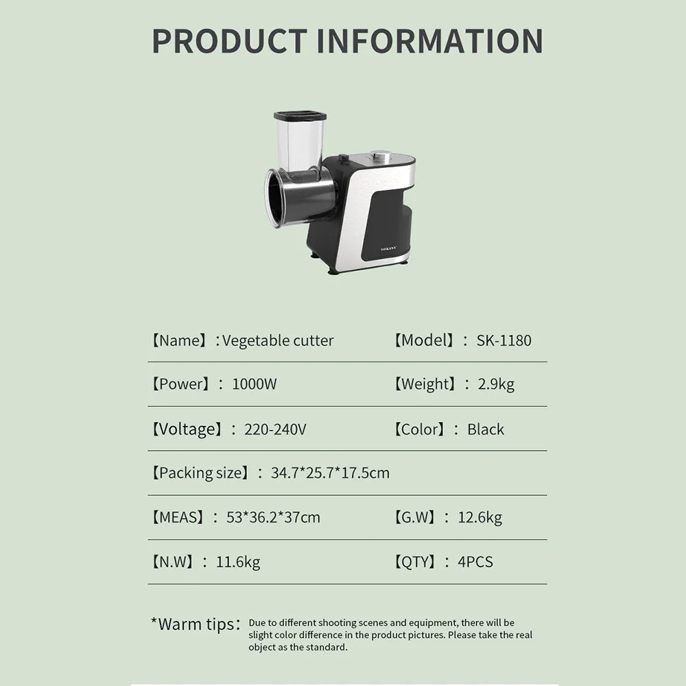 Functional Vegetable Slicer, Food Processing Robot, in USA.