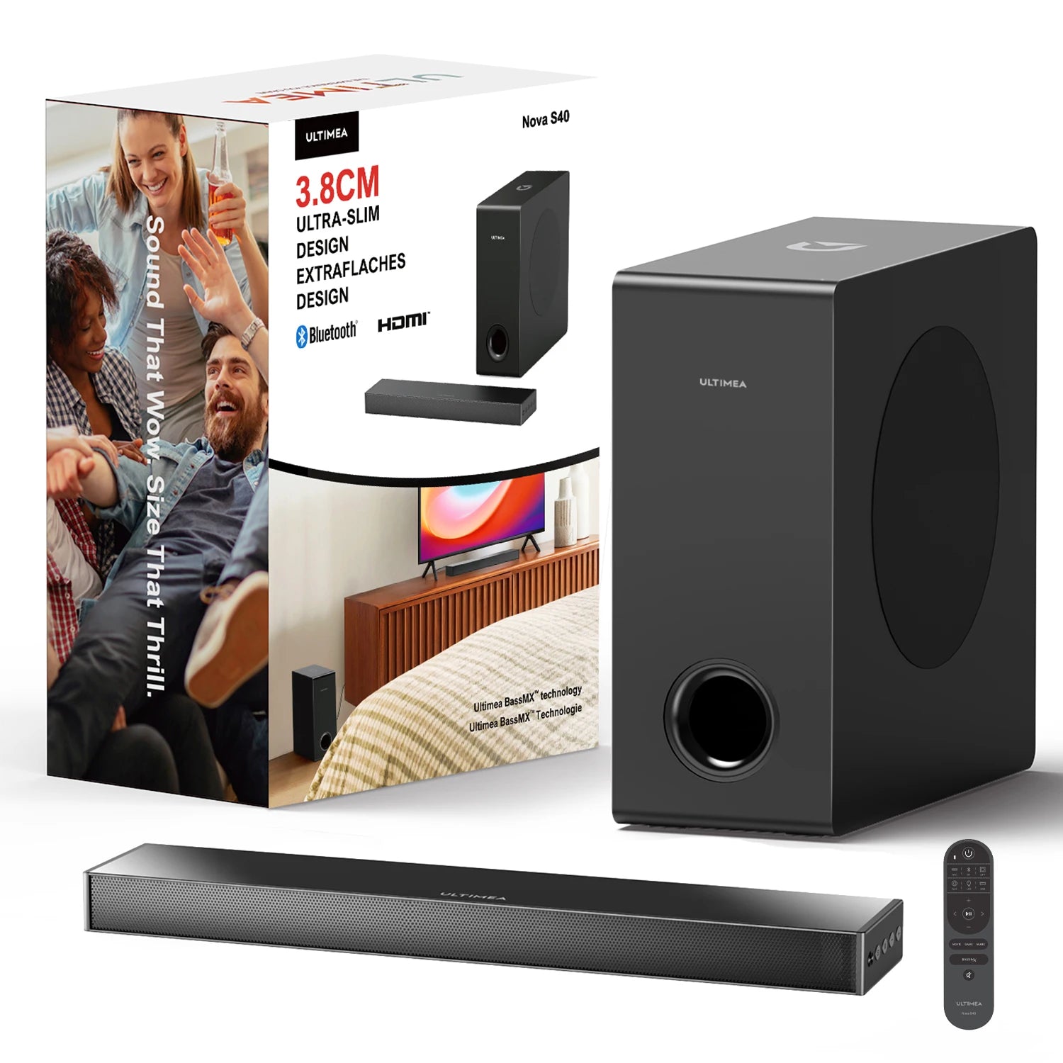 Sound Bars Smart TV Subwoofer,Deep Bass PC Soundbar in USA.