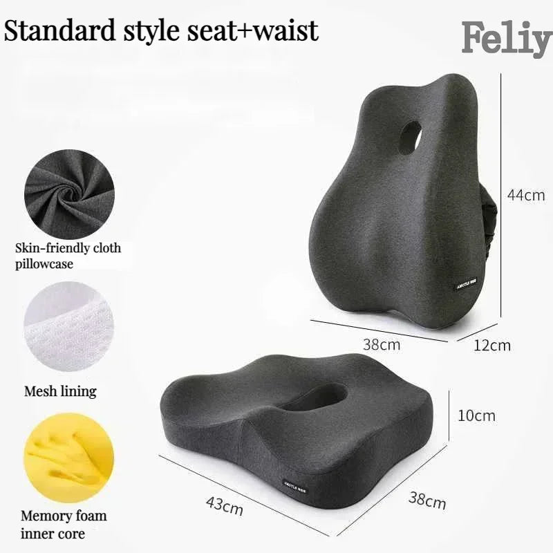 Memory Foam Office Chair Cushion Car Seat Support Waist