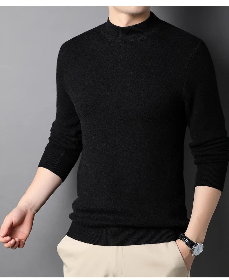 Brand New Men's Cashmere Sweater Half Turtleneck Men IN USA.