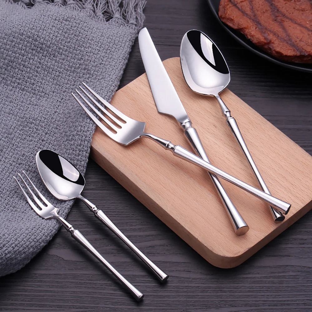 Pcs Gold Tableware Dinnerware Stainless Steel Cutlery Set