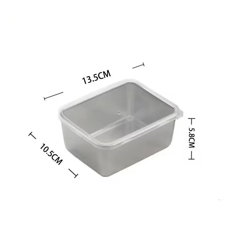 Stainless Steel Refrigerator Food Storage Box With Plastic in USA.