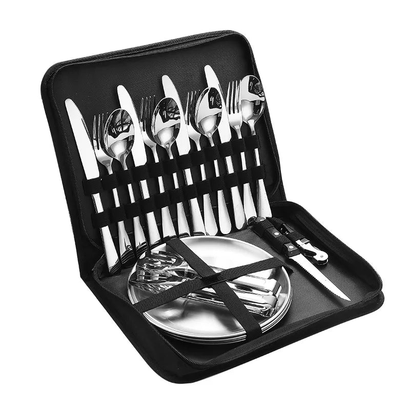 Stainless Steel Outdoor Portable Tableware Set