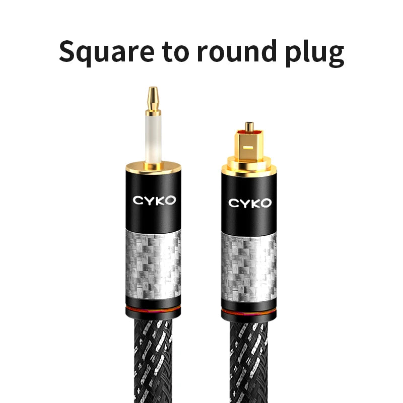 CYKO Digital Optical Audio Cable Toslink SPDIF hifi IN USA.