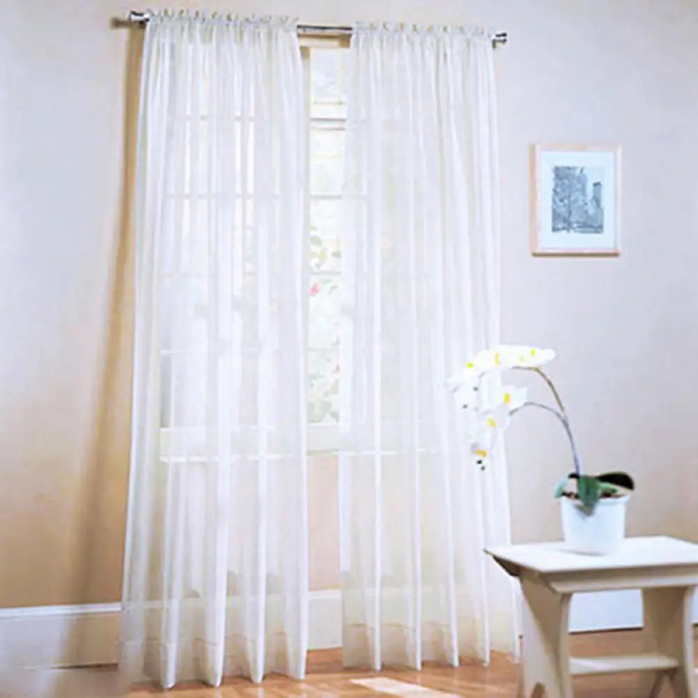 Living Room Curtain Glass Yarn Sheer Window Valance Curtain in USA