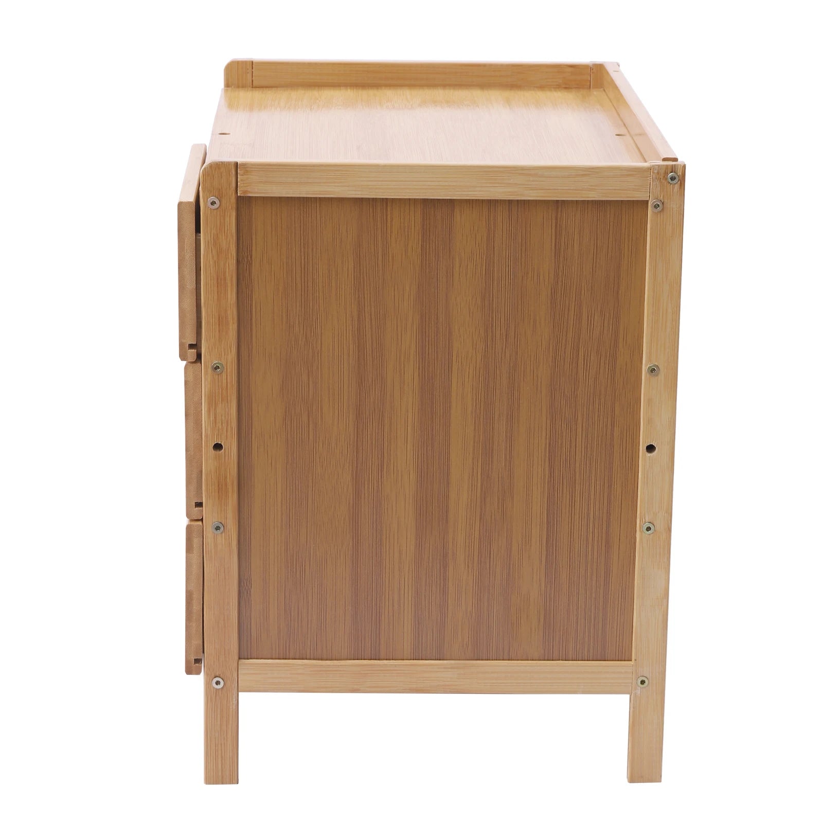 Drawer Modern Bamboo Nightstand Side Table Bedroom IN USA.