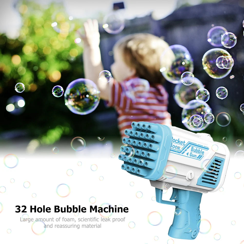 Holes Bubble Machine Battery Powered Electric Outdoor Bubble Toys in USA