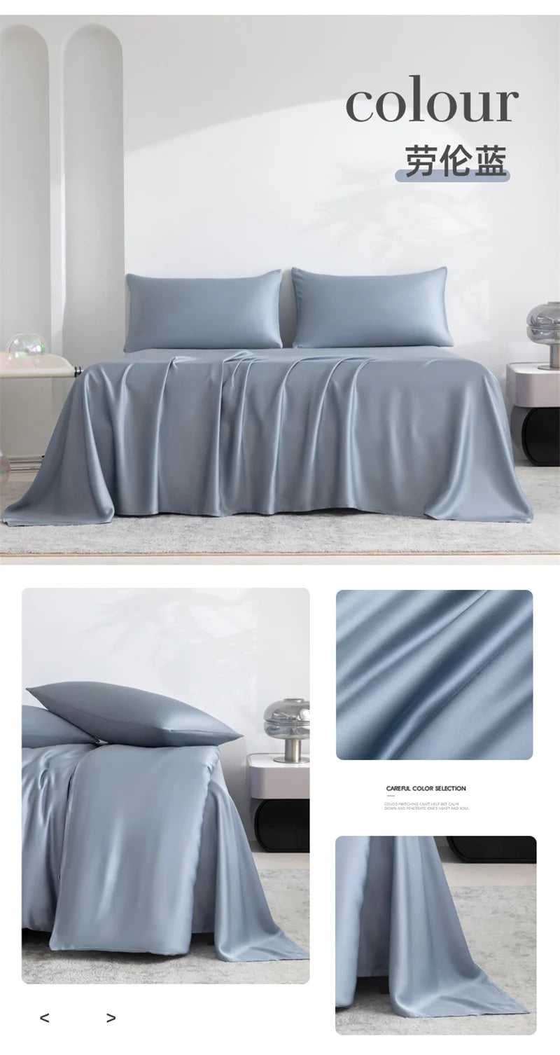 Home 100% Bamboo Flat Sheet 1Pc Luxury Soft Bed Sheet Cover Single Dou