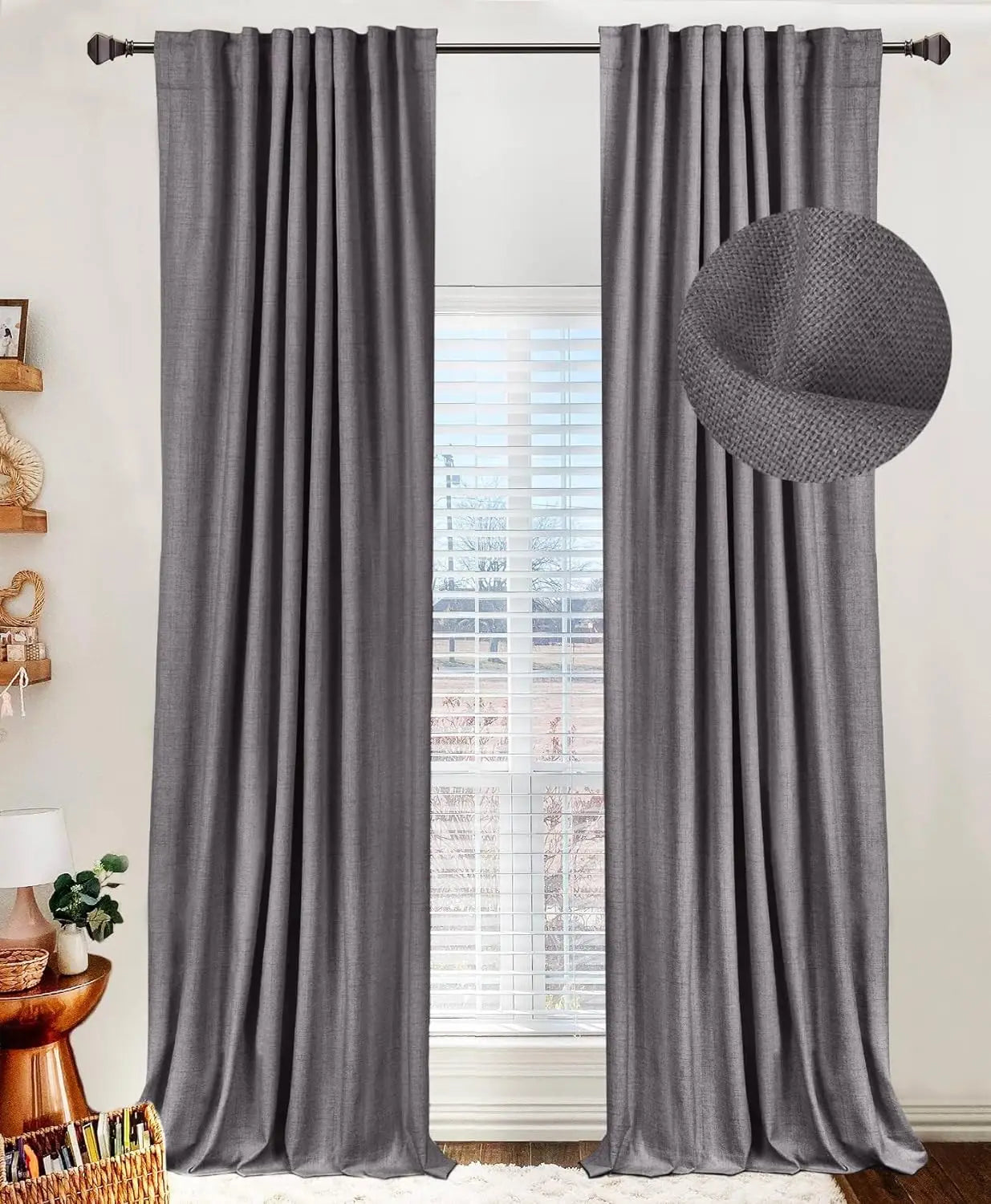 Blackout Shield Linen Blackout Curtains Bedroom in USA