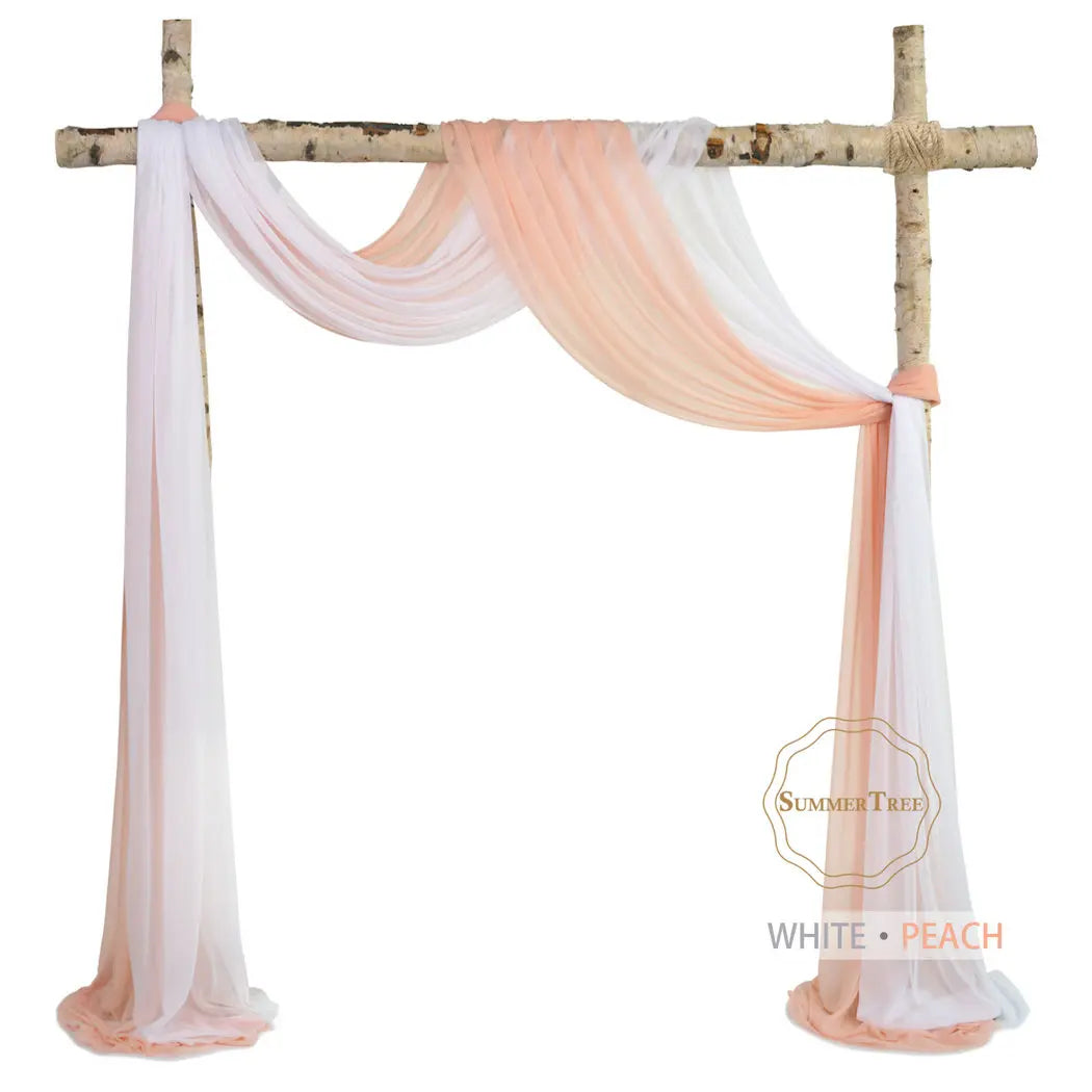 Meters Wedding Sheer Arch Decor Drapes Chiffon IN USA.