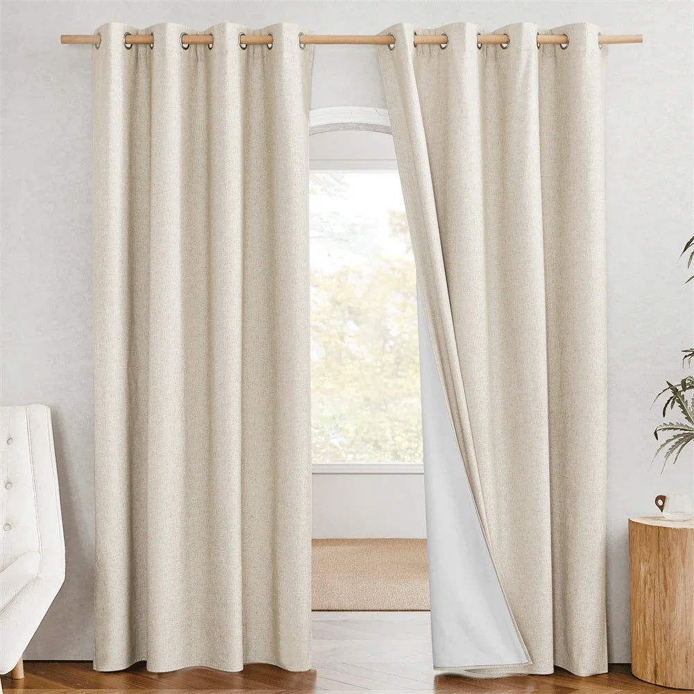 White Blackout Curtains