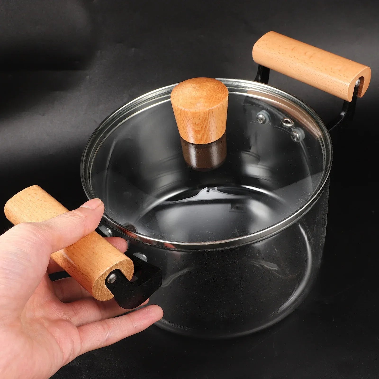 Soup Pot Nonstick Bakeware Sets Glass Stew Pot Glass Saucepan