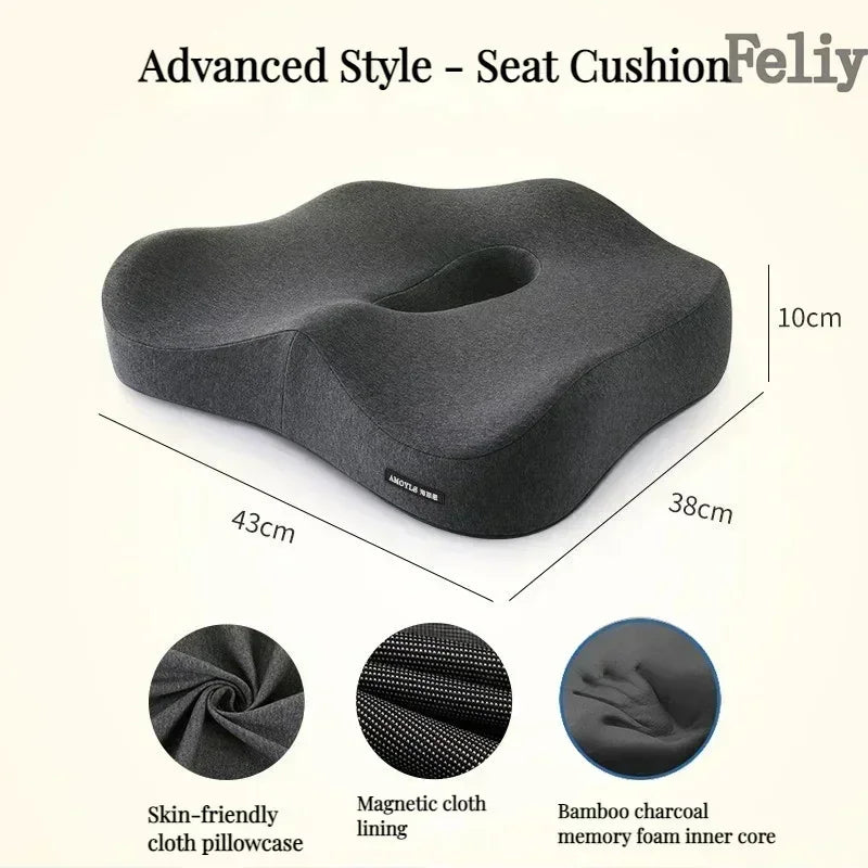 Memory Foam Office Chair Cushion Car Seat Support Waist