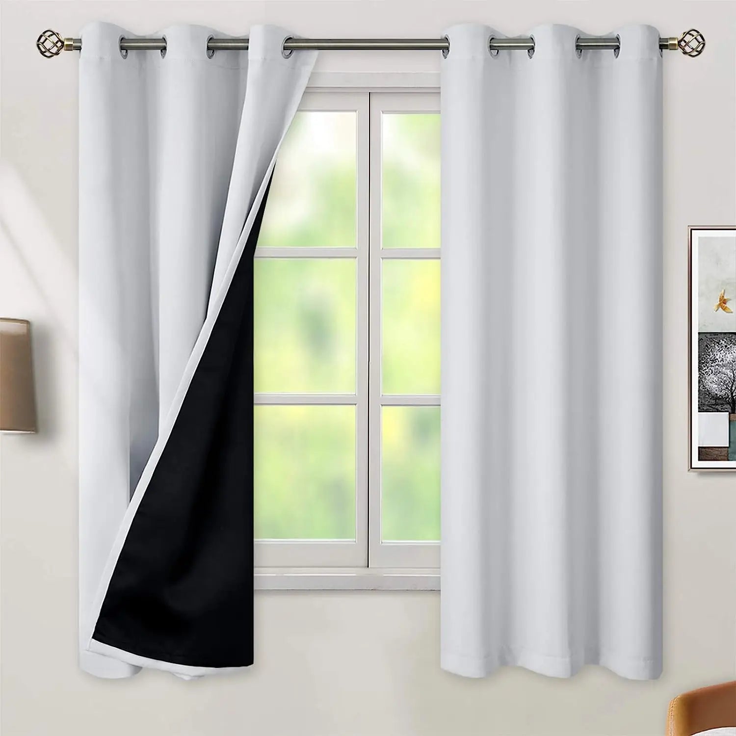 White Blackout Curtains