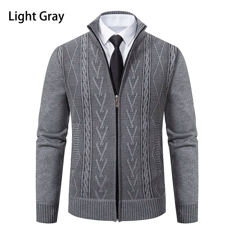 new cashmere padded warm casual men's knitted sweater coat in USA